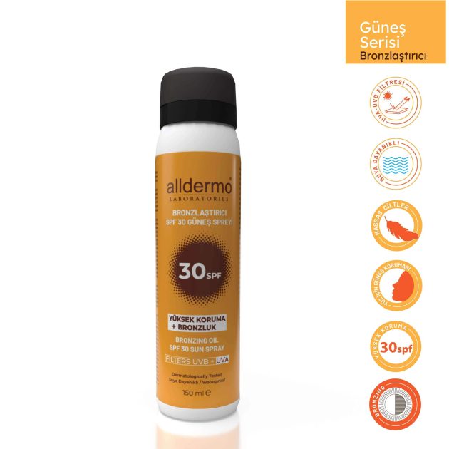 Bronzlaştrıcı güneş koruyucu sprey