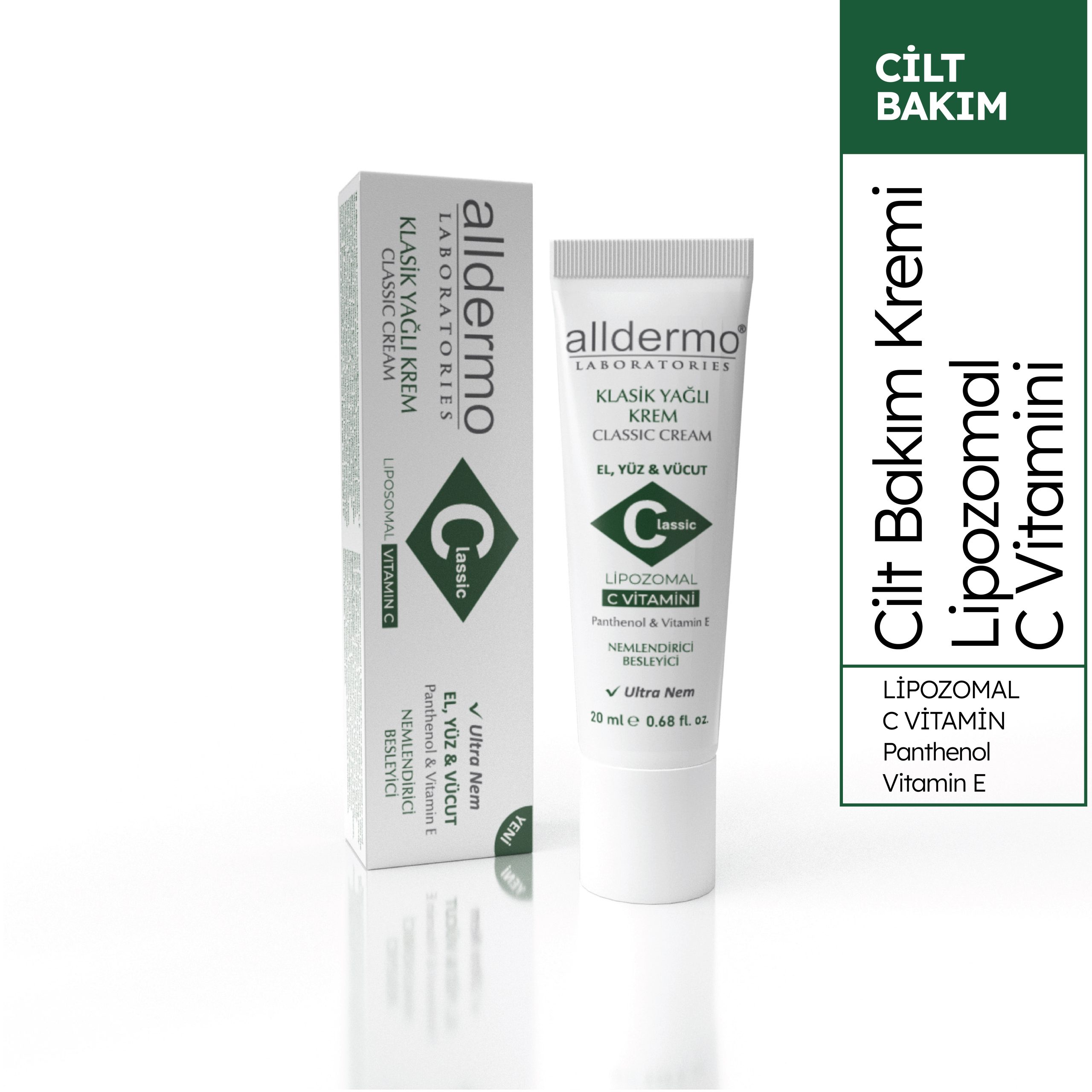 Klasik Yağlı Krem Lipozomal C Vitamini - Alldermo Laboratories